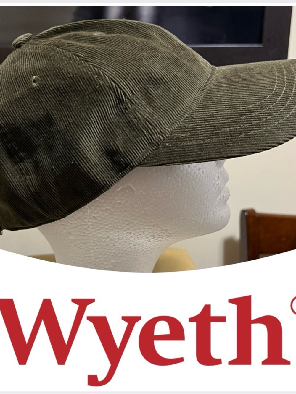 Anthropology WYETH Olive Green Corduroy Cap